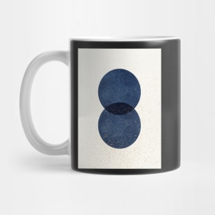 Circle Abstract - Navy Blue Texture Mug